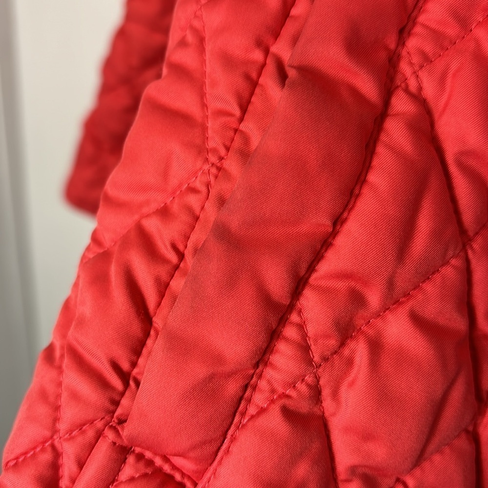 LL Bean Quilted Barn Riding Jacket Pink Coral Size XL - Picture 8 of 9